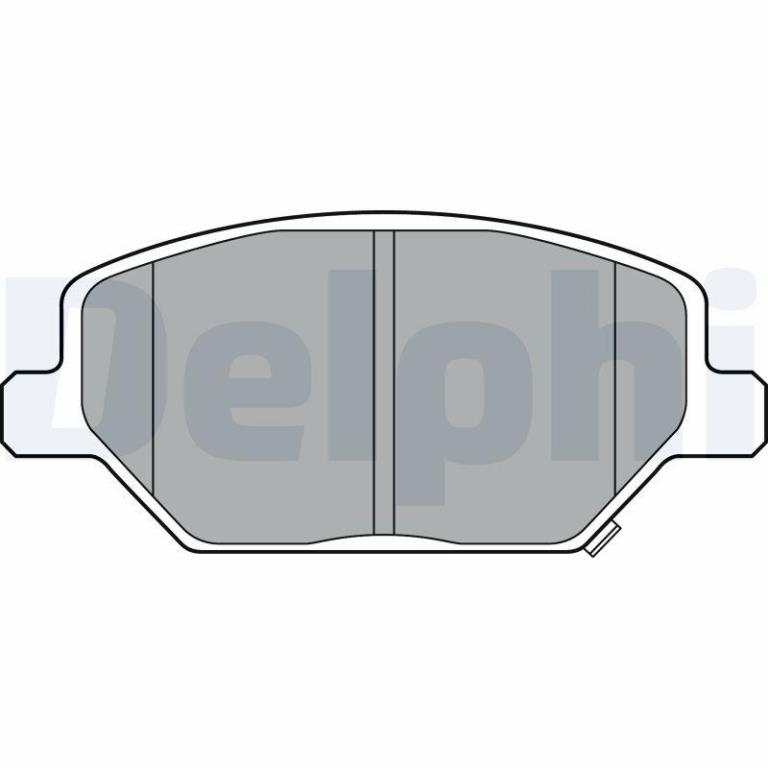Jeu de 4 plaquettes de frein DELPHI LP3371