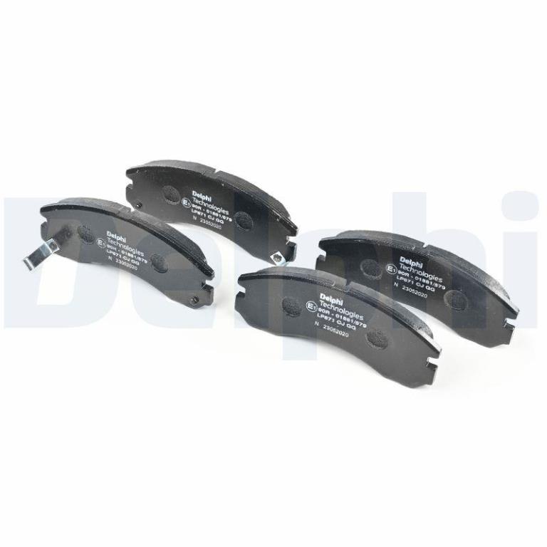 Jeu de 4 plaquettes de frein DELPHI ref. LP871