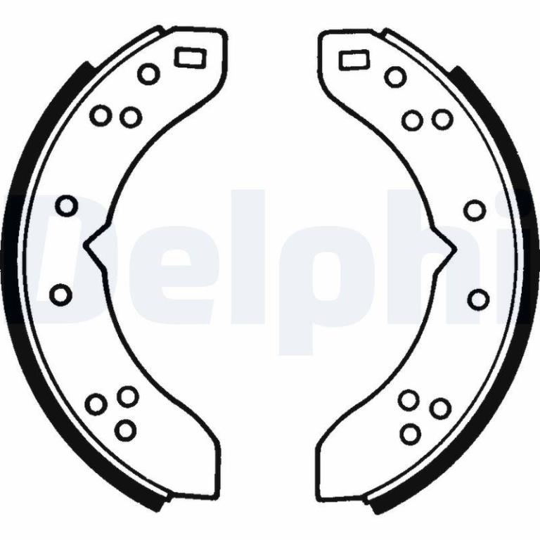 Jeu de 4 mâchoires de frein (Garniture de frein à tambour) DELPHI ref. LS1032