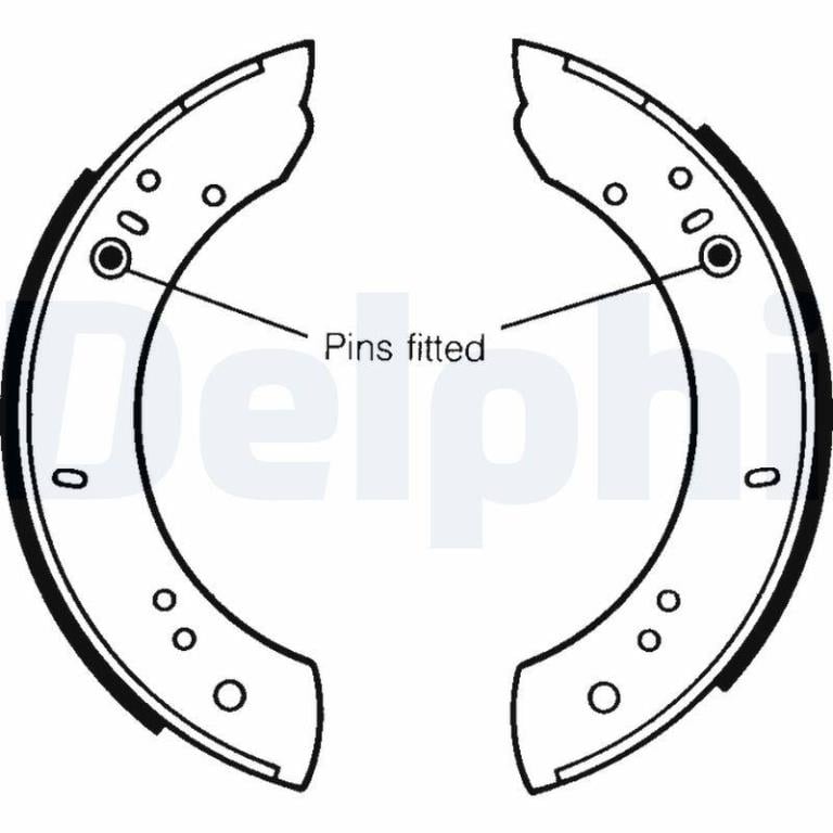 Juego de 4 zapatas de frenos DELPHI ref. LS1072