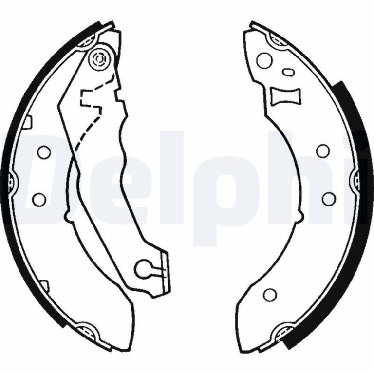Juego de 4 zapatas de frenos DELPHI ref. LS1242