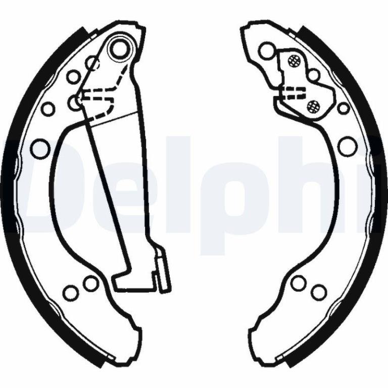 Juego de 4 zapatas de frenos DELPHI ref. LS1277