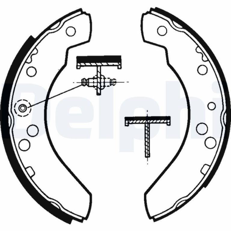 Juego de 4 zapatas de frenos DELPHI ref. LS1311