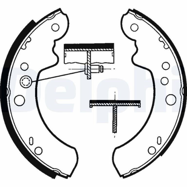 Juego de 4 zapatas de frenos DELPHI ref. LS1313