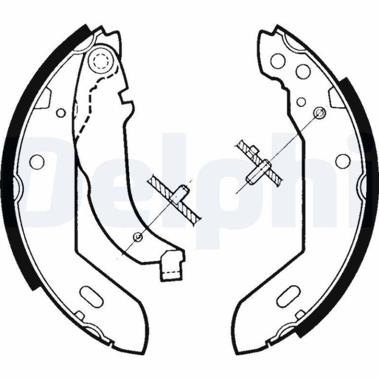 Juego de 4 zapatas de frenos DELPHI ref. LS1329