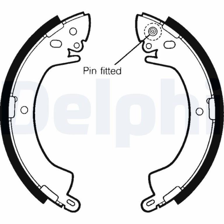 Juego de 4 zapatas de frenos DELPHI ref. LS1344