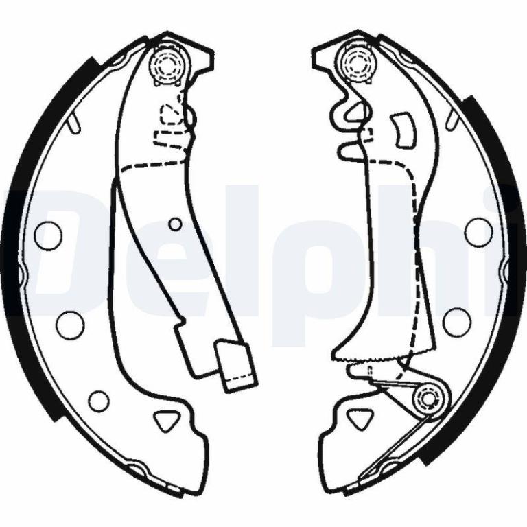 Juego de 4 zapatas de frenos DELPHI ref. LS1395
