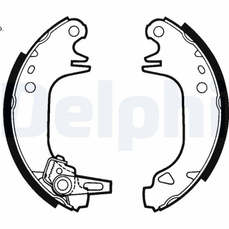 Juego de 4 zapatas de frenos DELPHI ref. LS1423