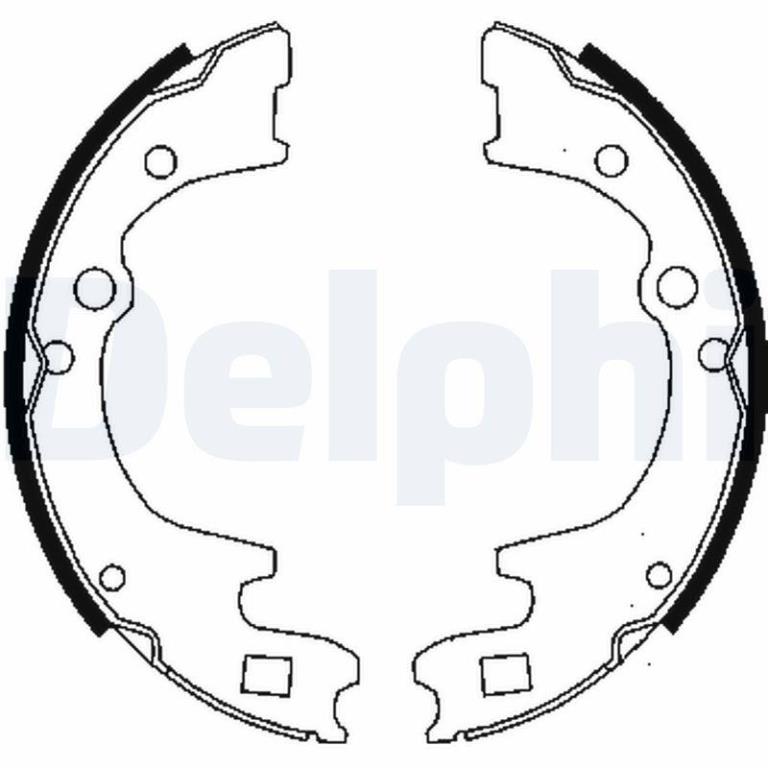 Juego de 4 zapatas de frenos DELPHI ref. LS1477