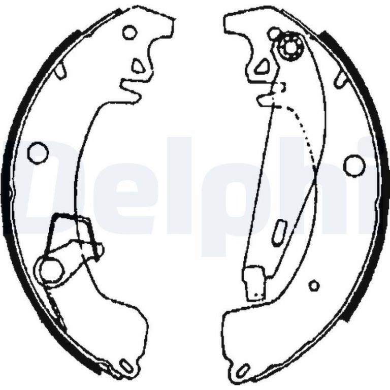 Juego de 4 zapatas de frenos DELPHI ref. LS1606