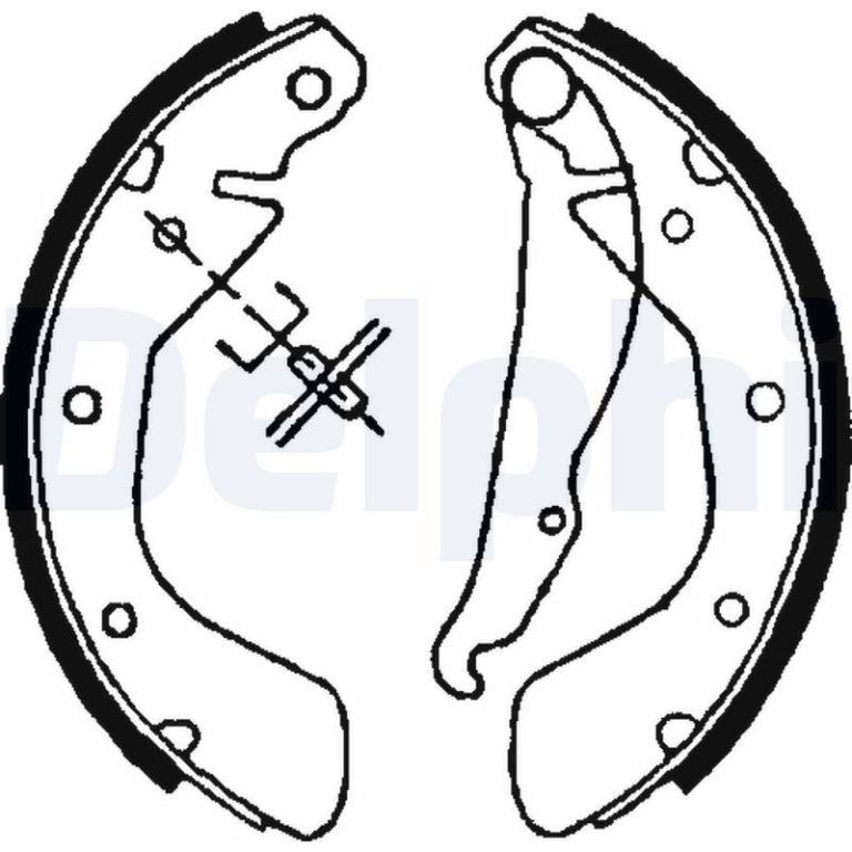 Juego de 4 zapatas de frenos DELPHI ref. LS1621