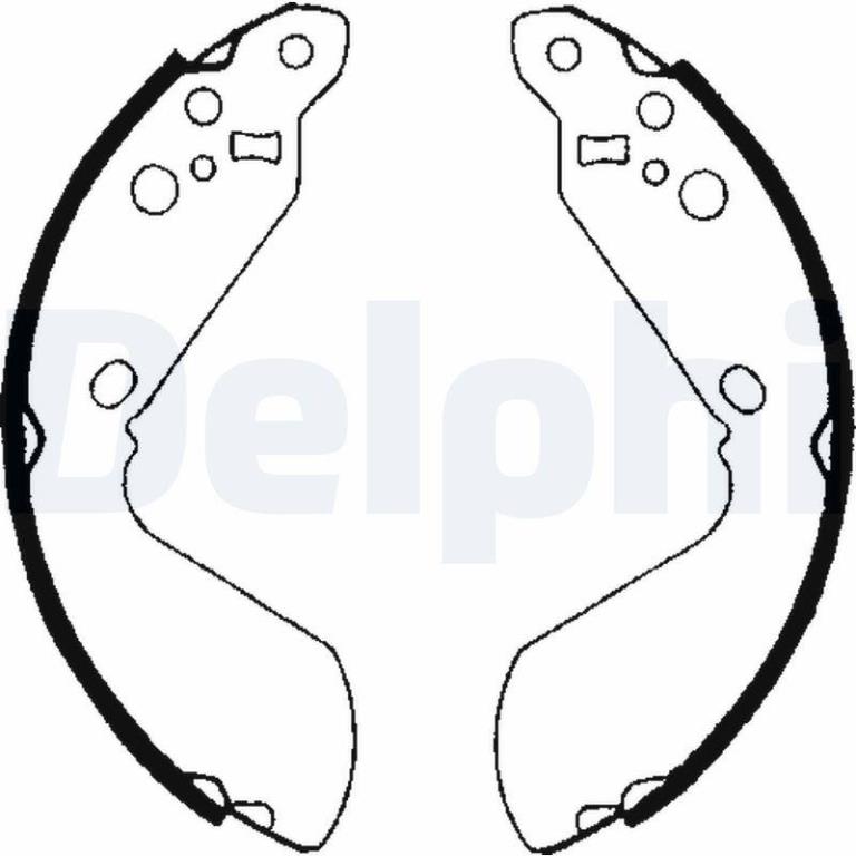 Juego de 4 zapatas de frenos DELPHI ref. LS1651