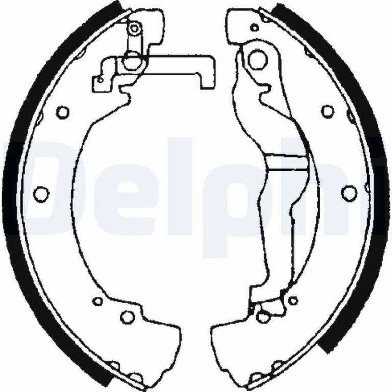 Juego de 4 zapatas de frenos DELPHI ref. LS1656
