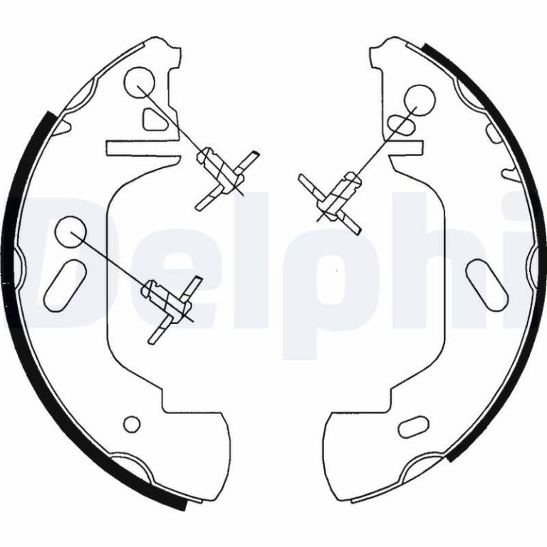Juego de 4 zapatas de frenos DELPHI ref. LS1701