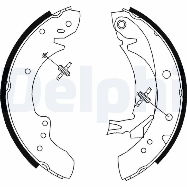 Juego de 4 zapatas de frenos DELPHI ref. LS1712