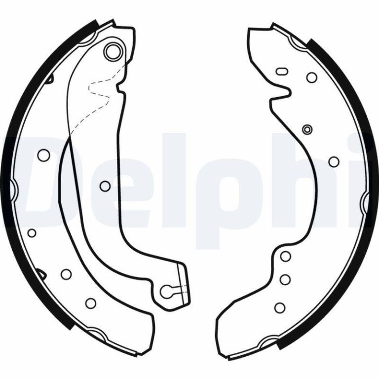Juego de 4 zapatas de frenos DELPHI ref. LS1726