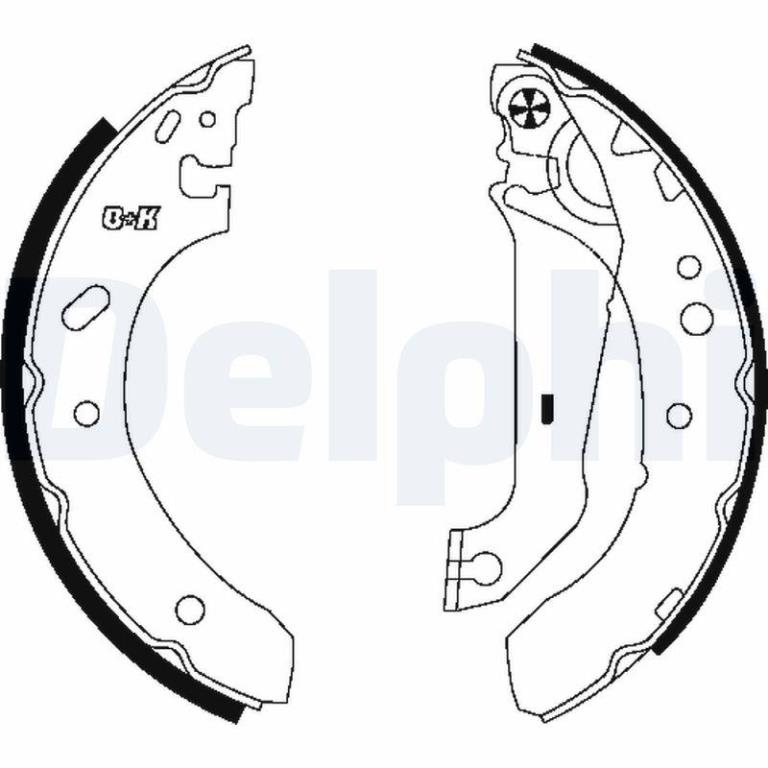 Juego de 4 zapatas de frenos DELPHI ref. LS1782