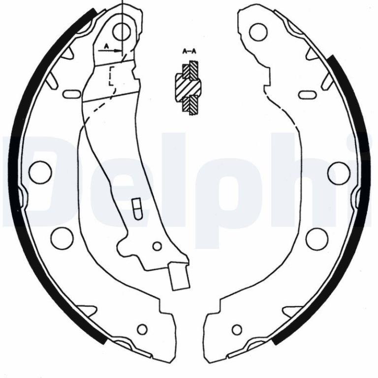 Juego de 4 zapatas de frenos DELPHI ref. LS1828