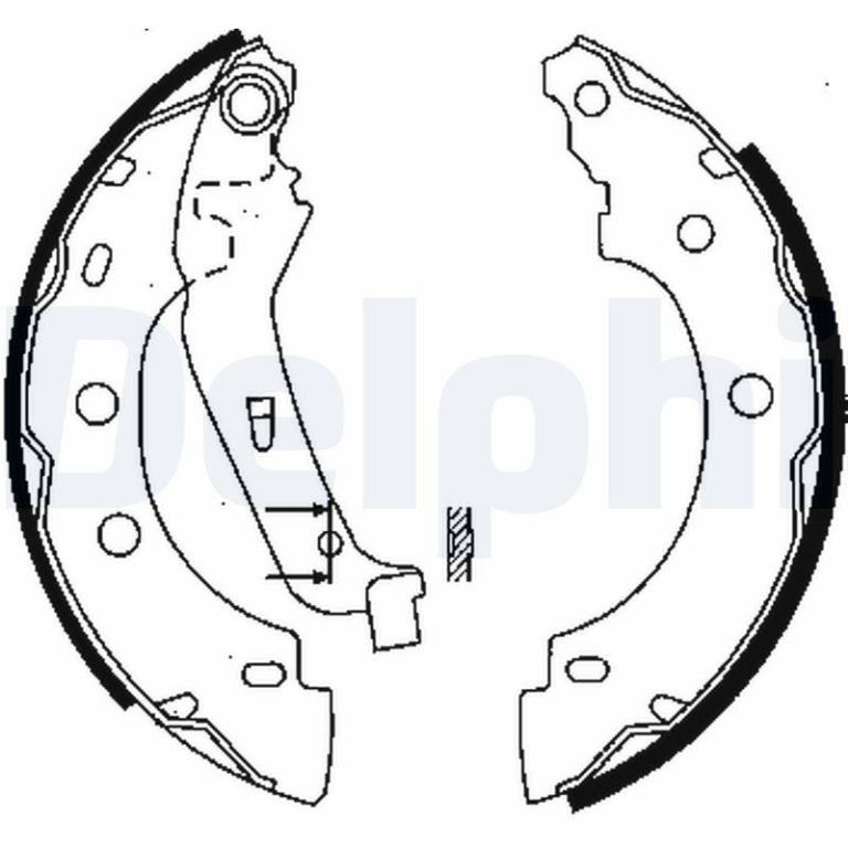 Juego de 4 zapatas de frenos DELPHI ref. LS1842