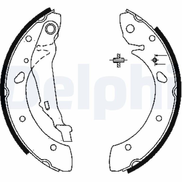 Juego de 4 zapatas de frenos DELPHI ref. LS1843