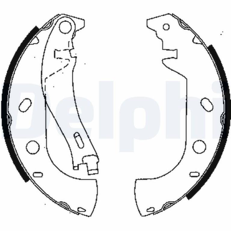 Juego de 4 zapatas de frenos DELPHI ref. LS1847