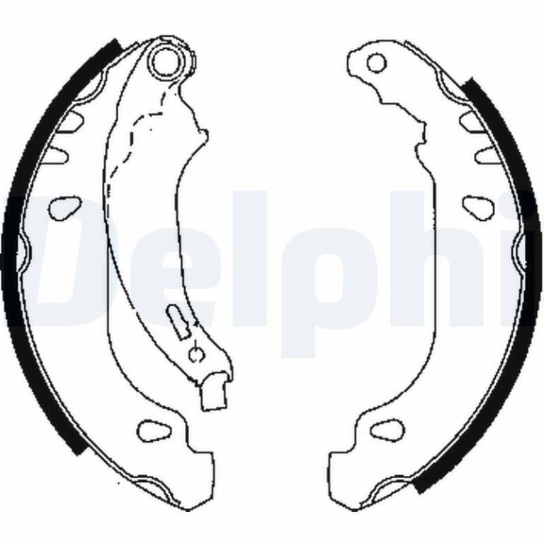 Juego de 4 zapatas de frenos DELPHI ref. LS1848
