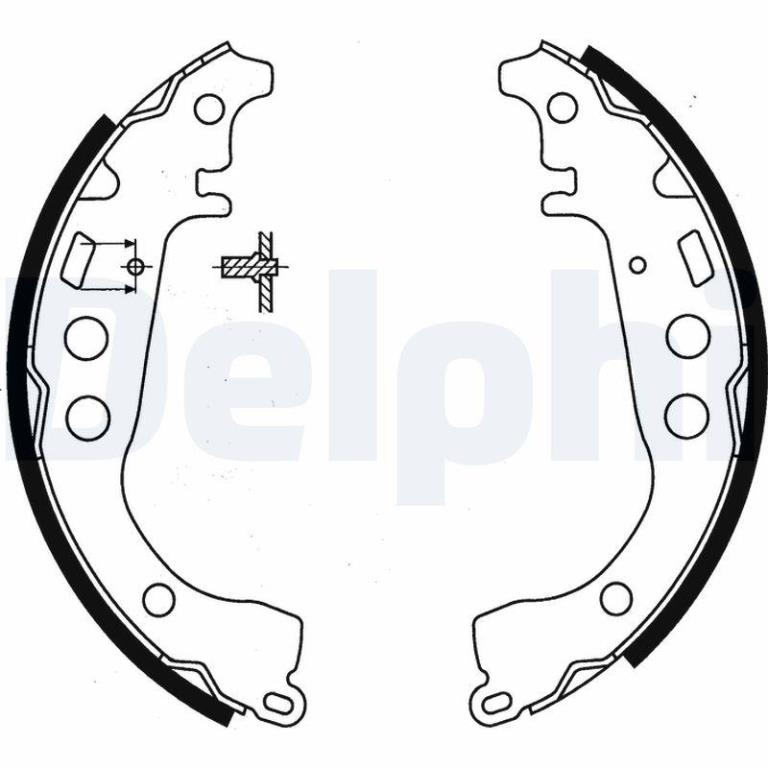 Juego de 4 zapatas de frenos DELPHI ref. LS1854