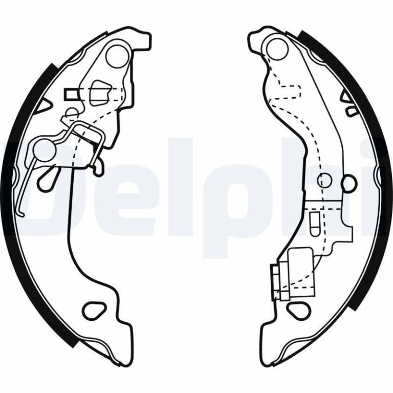 Juego de 4 zapatas de frenos DELPHI ref. LS1858
