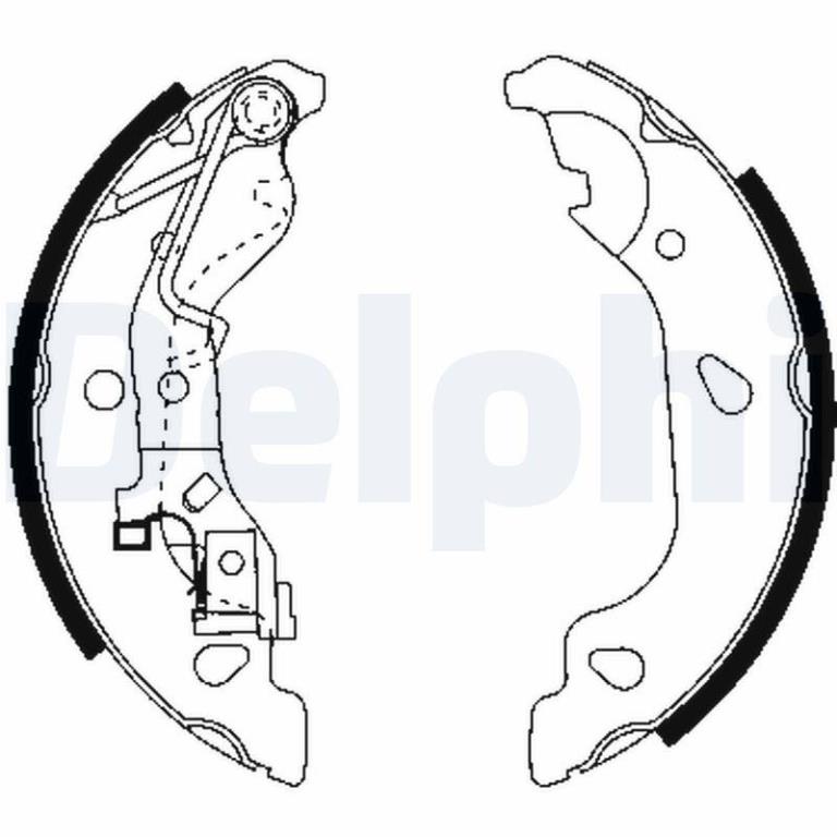 Juego de 4 zapatas de frenos DELPHI ref. LS1859