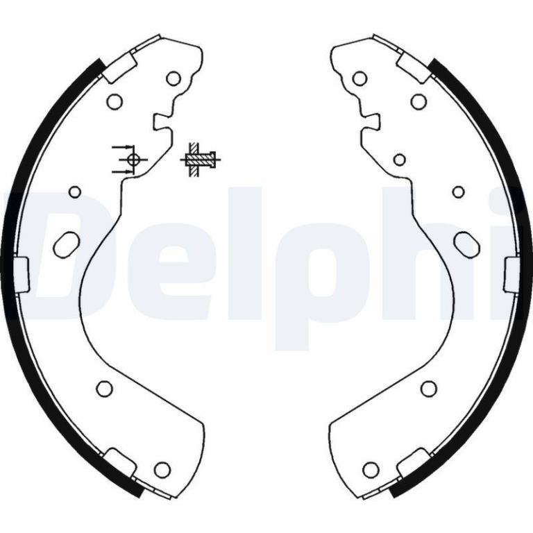 Juego de 4 zapatas de frenos DELPHI ref. LS1897