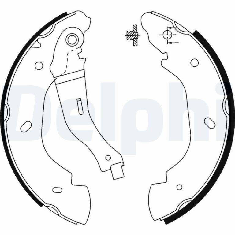 Juego de 4 zapatas de frenos DELPHI ref. LS1915