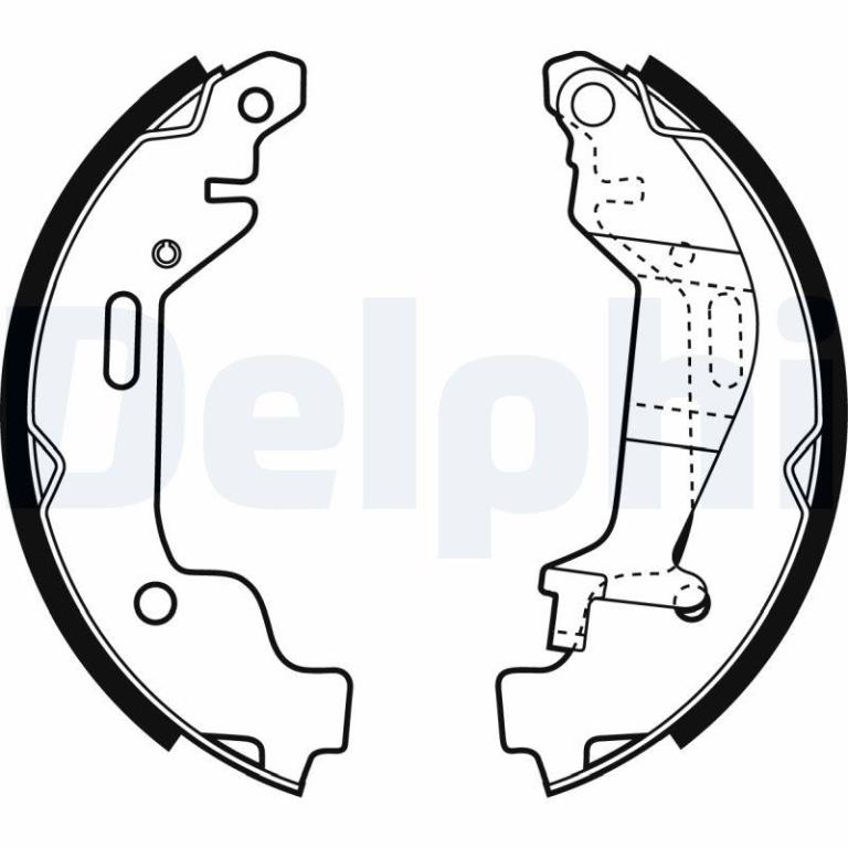 Juego de 4 zapatas de frenos DELPHI ref. LS1927