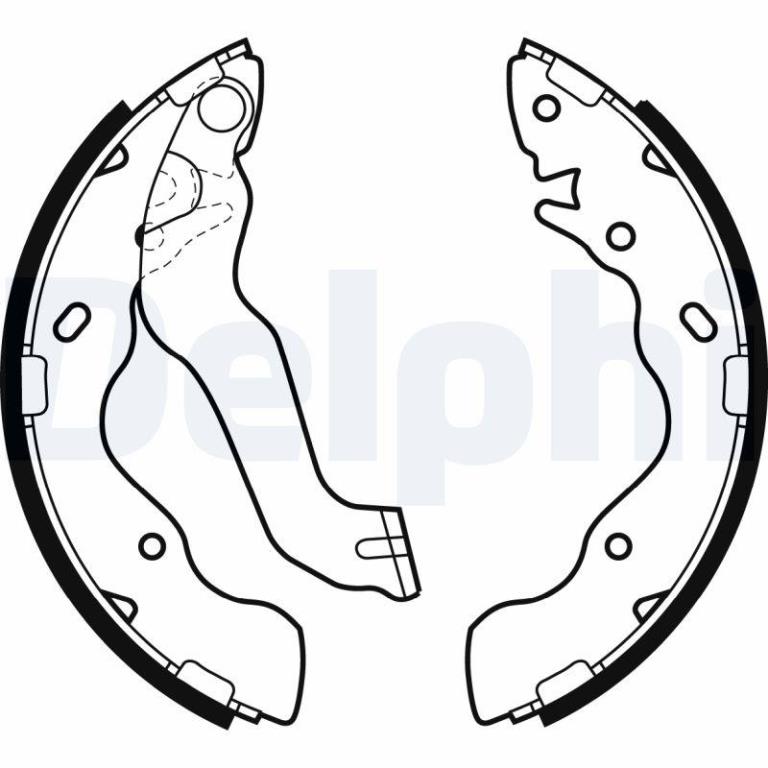 Juego de 4 zapatas de frenos DELPHI ref. LS1953