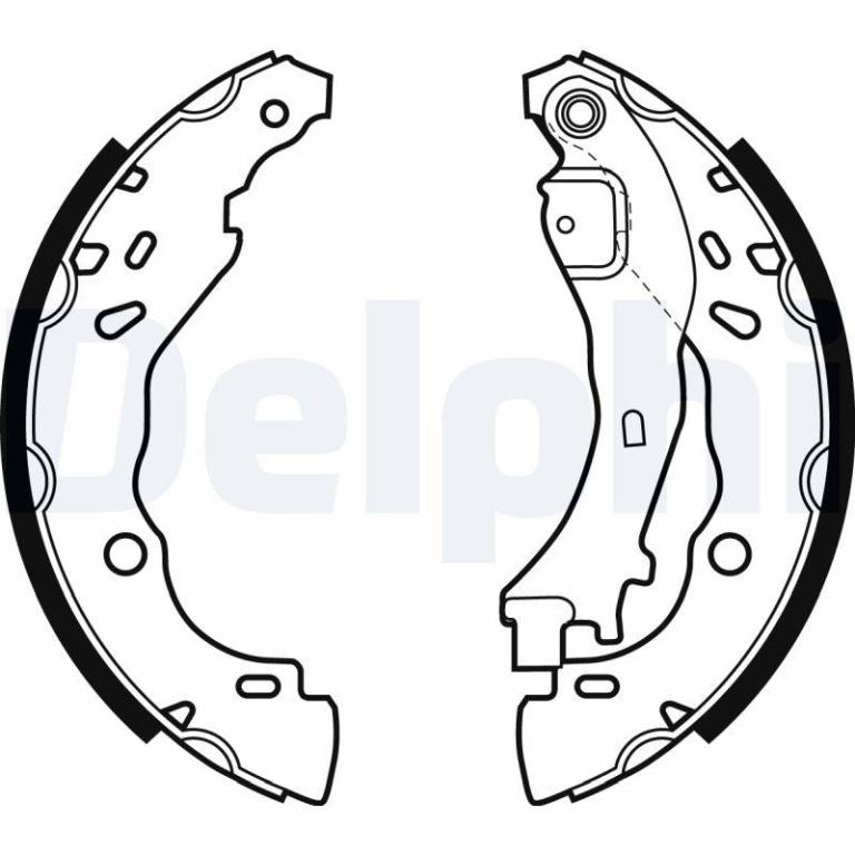 Juego de 4 zapatas de frenos DELPHI ref. LS1975