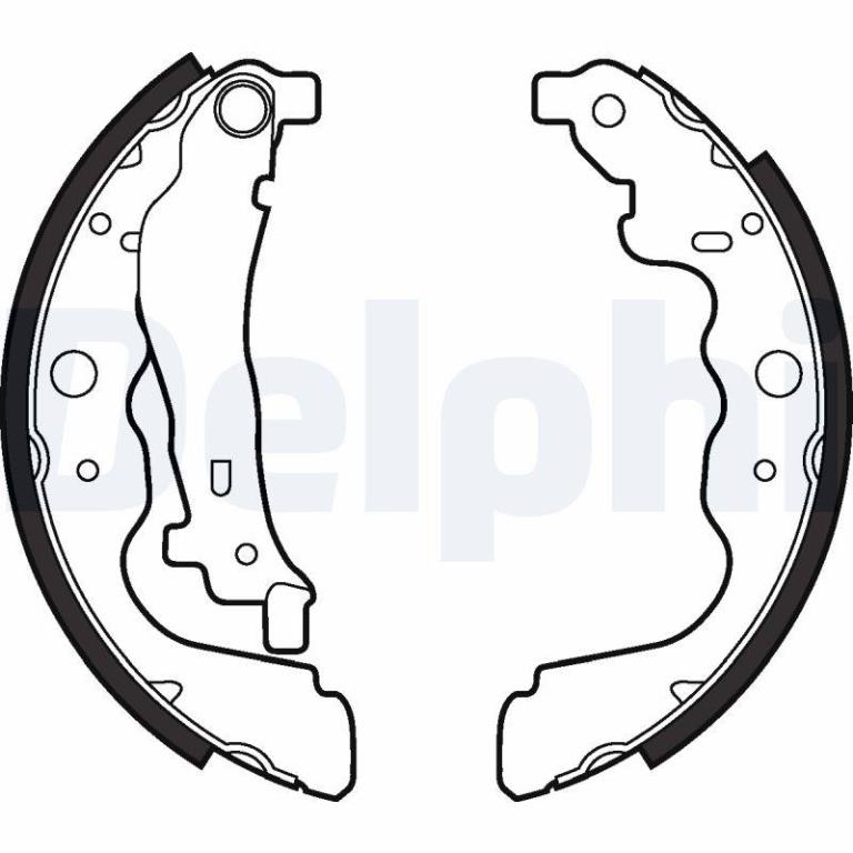 Juego de 4 zapatas de frenos DELPHI ref. LS2022