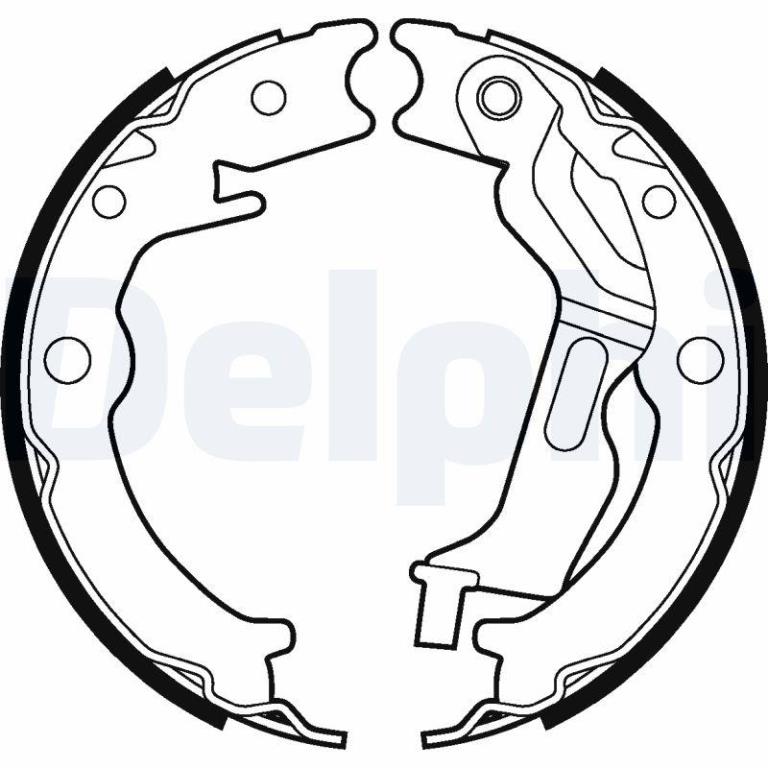 Jeu de mâchoires de frein à main (Mâchoire de frein à main) DELPHI ref. LS2025