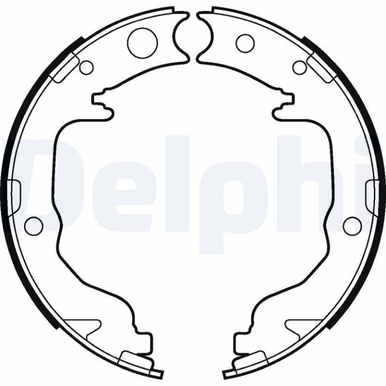 Jeu de mâchoires de frein à main (Mâchoire de frein à main) DELPHI ref. LS2026