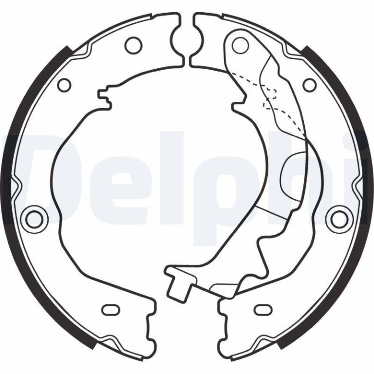 Jeu de mâchoires de frein à main (Mâchoire de frein à main) DELPHI LS2031