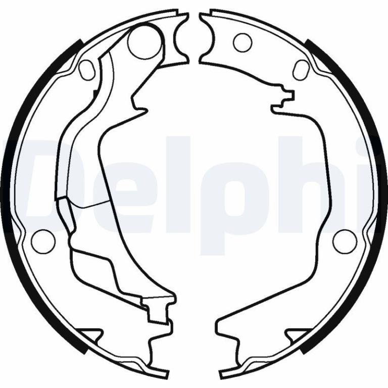 Jeu de mâchoires de frein à main (Mâchoire de frein à main) DELPHI LS2042