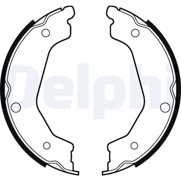 Jeu de mâchoires de frein à main (Mâchoire de frein à main) DELPHI ref. LS2043