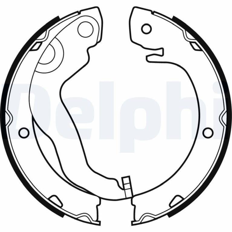 Jeu de mâchoires de frein à main (Mâchoire de frein à main) DELPHI LS2051