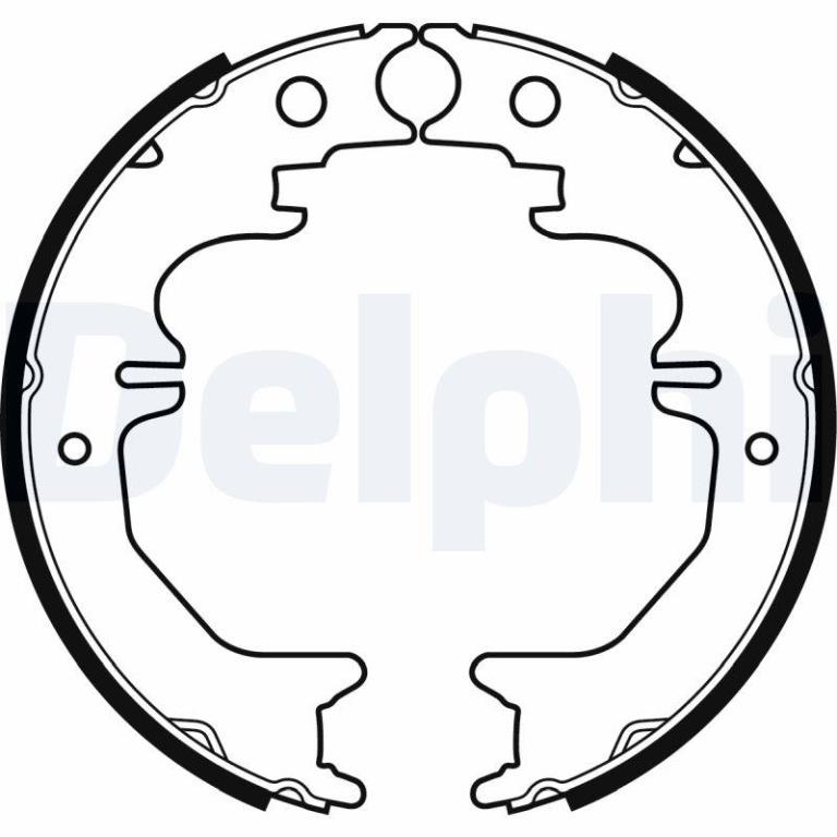 Jeu de mâchoires de frein à main (Mâchoire de frein à main) DELPHI ref. LS2053