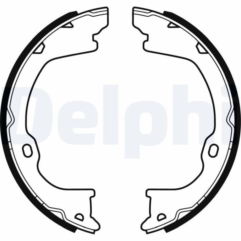Jeu de mâchoires de frein à main (Mâchoire de frein à main) DELPHI LS2055