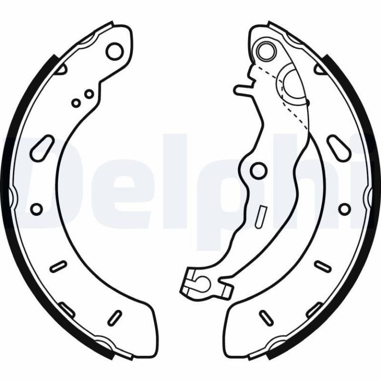 Juego de 4 zapatas de frenos DELPHI ref. LS2062
