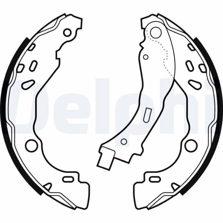 Juego de 4 zapatas de frenos DELPHI ref. LS2066