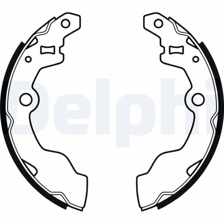 Juego de 4 zapatas de frenos DELPHI ref. LS2069