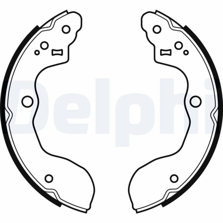 Juego de 4 zapatas de frenos DELPHI ref. LS2071