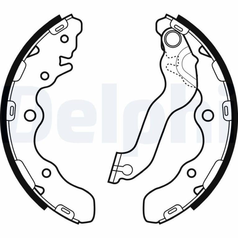 Juego de 4 zapatas de frenos DELPHI ref. LS2072