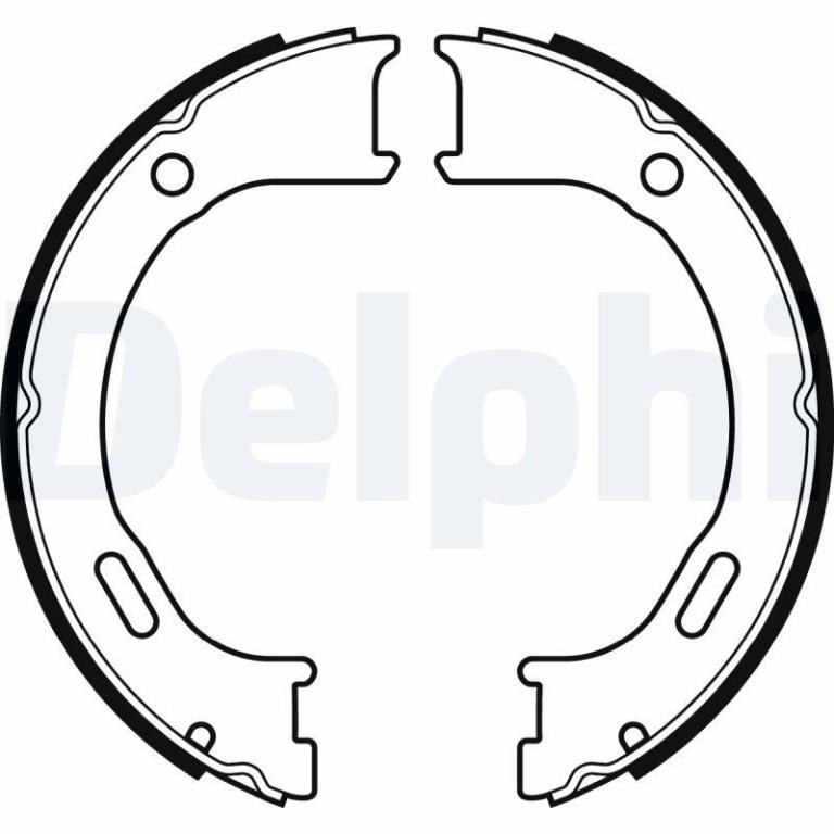 Jeu de mâchoires de frein à main (Mâchoire de frein à main) DELPHI LS2076