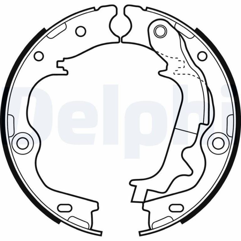 Jeu de mâchoires de frein à main (Mâchoire de frein à main) DELPHI ref. LS2083